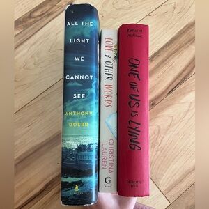 Book Lot Hardcover Paperback Fiction Christina Lauren, Karen M. McManus, Doerr